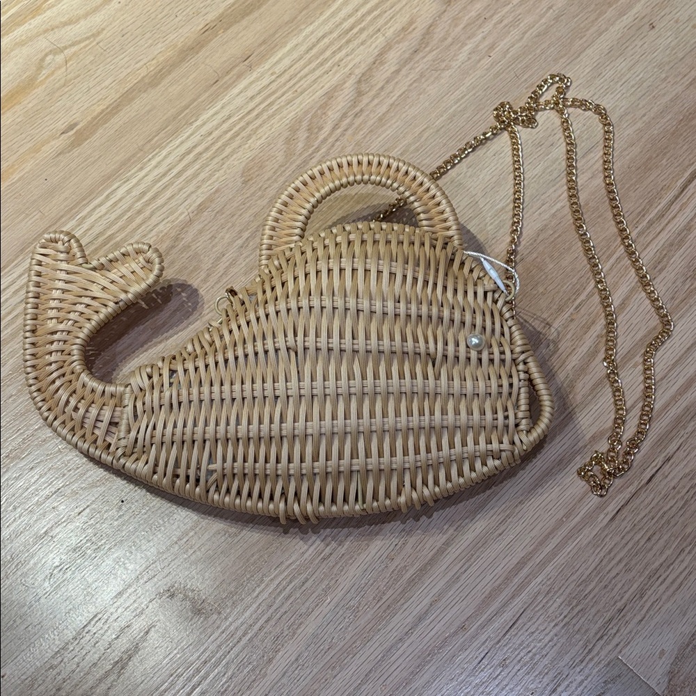 NWT Tommy Bahama Natural Wicker Whale crossbody/ Handbag - Picture 6 of 6